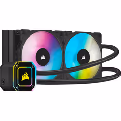 Corsair ICue H100i Elite, All-in-one liquid cooler, 12 cm, Black