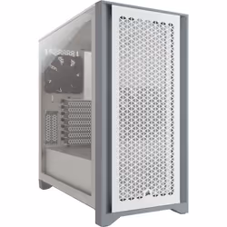 Corsair 4000D Airflow, Midi Tower, PC, White, ATX, EATX, micro ATX, Mini-ITX, Plastic, Steel, Tempered glass, Gaming