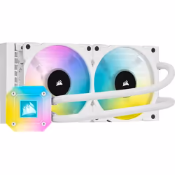 Corsair iCUE H100i ELITE CAPELLIX, All-in-one liquid cooler, 12 cm, White