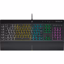 K55 RGB PRO Membrane Wired Gaming Keyboard â IP42 Dust and Spill-Resistant â 6 Macro Keys with Elgato Integration â iCUE Compatible â QWERTY
