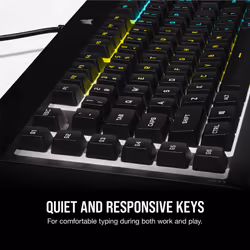 K55 RGB PRO Membrane Wired Gaming Keyboard â IP42 Dust and Spill-Resistant â 6 Macro Keys with Elgato Integration â iCUE Compatible â QWERTY - Additional view 5
