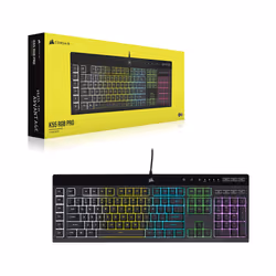 K55 RGB PRO Membrane Wired Gaming Keyboard â IP42 Dust and Spill-Resistant â 6 Macro Keys with Elgato Integration â iCUE Compatible â QWERTY - Additional view 7