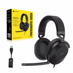 Corsair HS65 Headset Wired Head-band Gaming Carbon
