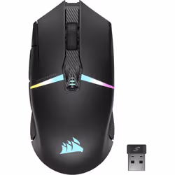 Corsair CH-931B011-EU, Right-hand, Optical, RF Wireless + Bluetooth, 26000 DPI, Black
