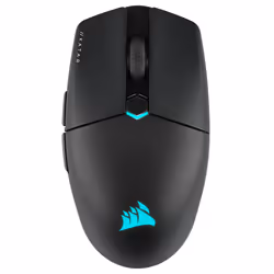 Corsair KATAR ELITE Wireless, Right-hand, Optical, RF Wireless + Bluetooth + USB Type-A, 26000 DPI, Black
