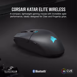 Corsair KATAR ELITE Wireless mouse Gaming Right-hand RF Wireless + Bluetooth + USB Type-A Optical 26000 DPI
