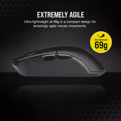 Corsair KATAR ELITE Wireless mouse Gaming Right-hand RF Wireless + Bluetooth + USB Type-A Optical 26000 DPI