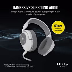 Corsair HS55 WIRELESS Headset Head-band Gaming Bluetooth White - Additional view 8