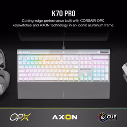Corsair CH-910951A-BE keyboard Gaming USB AZERTY White