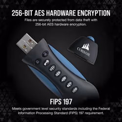 Corsair Padlock USB flash drive 256 GB USB Type-A 3.2 Gen 1 (3.1 Gen 1) Black, Blue - Additional view 4