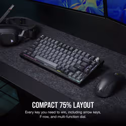 Corsair K65 PLUS WIRELESS keyboard Gaming RF Wireless UK English Black, Grey - Additional view 3
