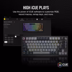 Corsair K65 PLUS WIRELESS keyboard Gaming RF Wireless UK English Black, Grey - Additional view 7
