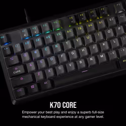 Corsair K70 CORE RGB keyboard Gaming USB AZERTY French Grey - Additional view 2