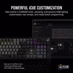 Corsair K70 CORE RGB keyboard Gaming USB AZERTY French Grey - Additional view 6