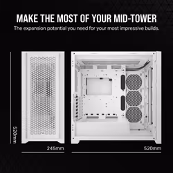 Corsair 5000D CORE AIRFLOW Midi Tower White - Additional view 4