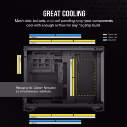 Corsair 2500X Midi Tower Black - Additional view 5