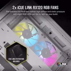 Corsair 2500X RGB Micro Tower White - Additional view 4