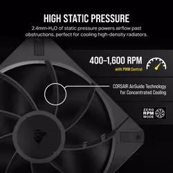 Corsair RS140 MAX Computer case Fan 14 cm Black 1 pc(s) - Additional view 7