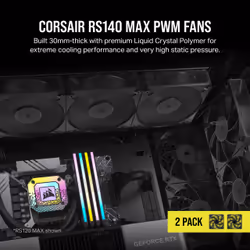Corsair RS140 MAX Computer case Fan 14 cm Black 2 pc(s) - Additional view 7