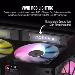 Corsair iCUE LINK RX120 RGB Computer case Fan 12 cm Black 3 pc(s) - Additional view 7