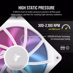 Corsair iCUE LINK RX120 RGB Computer case Fan 12 cm White 3 pc(s) - Additional view 4
