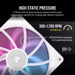 Corsair iCUE LINK RX140 RGB Computer case Fan 14 cm White 2 pc(s) - Additional view 4