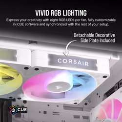Corsair iCUE LINK RX140 RGB Computer case Fan 14 cm White 2 pc(s) - Additional view 5