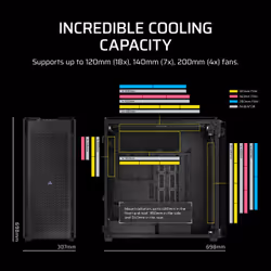 Corsair 9000D RGB AIRFLOW Full Tower Black - Additional view 4
