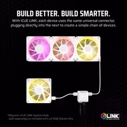 Corsair iCUE LINK LX120 RGB Computer case Fan 12 cm White 1 pc(s) - Additional view 7