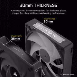Corsair iCUE LINK RX120 MAX RGB Computer case Fan 12 cm Black 3 pc(s) - Additional view 6