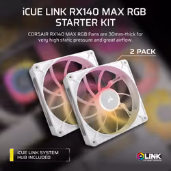Corsair iCUE LINK RX140 MAX RGB Computer case Fan 14 cm White 2 pc(s) - Additional view 5