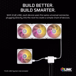 Corsair iCUE LINK RX140 MAX RGB Computer case Fan 14 cm White 2 pc(s) - Additional view 8