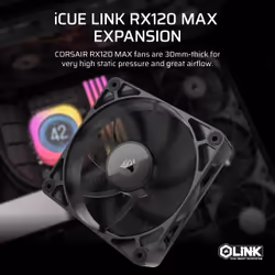 Corsair iCUE LINK RX120 MAX Computer case Fan 12 cm Black 1 pc(s) - Additional view 4