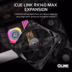 Corsair iCUE LINK RX140 MAX Computer case Fan 14 cm Black 1 pc(s) - Additional view 4