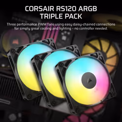 Corsair RS120 ARGB Computer case Fan 12 cm Black 3 pc(s) - Additional view 6