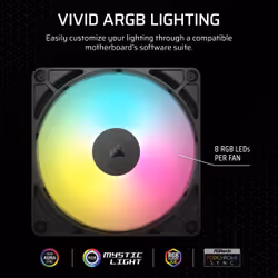 Corsair RS140 ARGB Computer case Fan 14 cm Black 2 pc(s) - Additional view 6