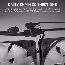 Corsair RS140 ARGB Computer case Fan 14 cm Black 2 pc(s) - Additional view 7