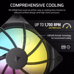 Corsair RS140 ARGB Computer case Fan 14 cm Black 2 pc(s) - Additional view 8