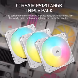 Corsair RS120 ARGB Computer case Fan 12 cm White 3 pc(s) - Additional view 6