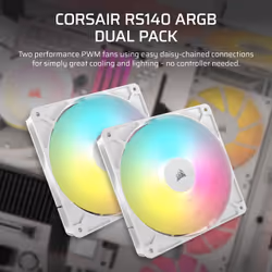 Corsair RS140 ARGB Computer case Fan 14 cm White 2 pc(s) - Additional view 5