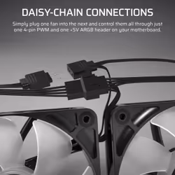 Corsair RS140 ARGB Computer case Fan 14 cm White 2 pc(s) - Additional view 7