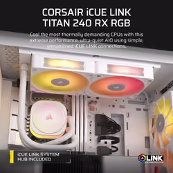 Corsair iCUE LINK TITAN RX RGB Processor All-in-one liquid cooler 12 cm White 1 pc(s) - Additional view 6