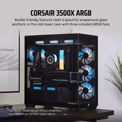 Corsair 3500X ARGB Midi Tower Black - Additional view 7