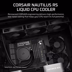 Corsair NAUTILUS 240 RS Motherboard All-in-one liquid cooler Black - Additional view 7