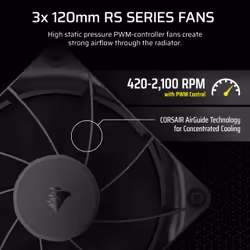 Corsair Nautilus 360 RS Motherboard All-in-one liquid cooler Black - Additional view 4