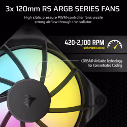 Corsair Nautilus 360 RS ARGB Processor Air cooler Black - Additional view 4