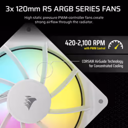 Corsair Nautilus 360 RS ARGB Liquid Processor All-in-one liquid cooler White 1 pc(s) - Additional view 4