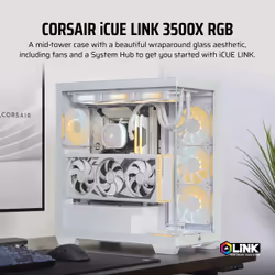 Corsair iCUE LINK 3500X RGB Midi Tower White - Additional view 7