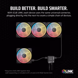 Corsair iCUE LINK LX120-R RGB Computer case Fan 12 cm Black 1 pc(s) - Additional view 7