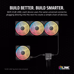 Corsair iCUE LINK LX120-R RGB Computer case Fan 12 cm Black 3 pc(s) - Additional view 7